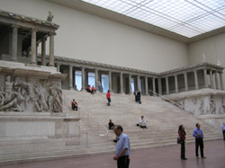 The Pergamon alter in the aptly named Pergamon Museum. Whilst other countries contented themselves with taking 
                      sculptures and paintings the Germans souvenired entire buildings.