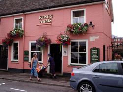 The Kings Arms Pub in Bury which restored our faith in English pub food, plus it was pink!