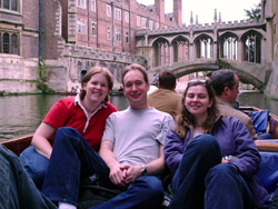 The punting party, Kate, Andrew and Tara.