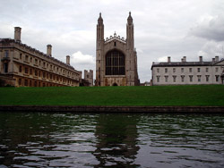 Kings College from the Cam, the chapel is there in the middle.