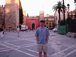 Andrew outside the amazing 14 century Alcazar, or royal fort.