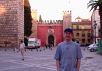Andrew in front of the Alcazar