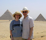 Us and one of the highlights of May - The Pyramids
