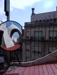 Gaudi is so cool that even his buildings want to see themselves in the mirror.