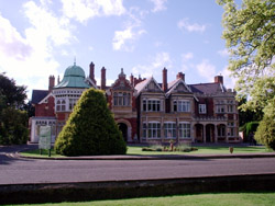 Bletchley Park mansion. At the height of its work Blethley Park had 10,000 people working at it so there was a lot of other buildings on the site as well!