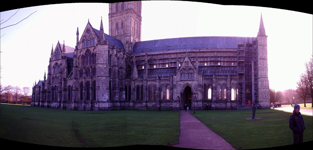 Andrew's very cool panarama shot of Salisbury Cathedral. And they do a great Midnight Mass.