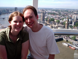 Us with Big Ben below, from the Eye.