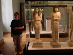 Kate and a couple of Egyptians at The Louvre.